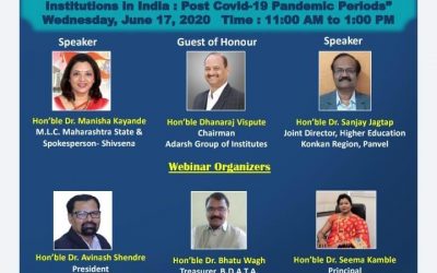 Upcoming event: National Webinar on Challenges and Remedies before Higher Education Institutions in India : Post COVID-19 Pandemic Periods.”
