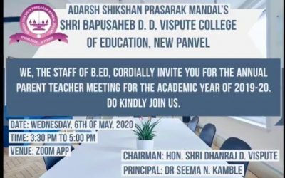 Online Annual Parent -Teacher meeting 2020