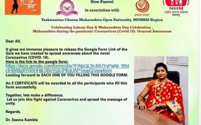 Online celebration of Maharashtra day and Labour day 2020